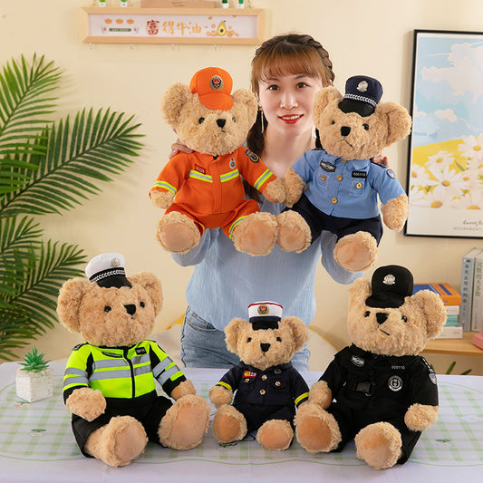 Police, Traffic and Firefighter Teddy Bear Plush – 30 cm