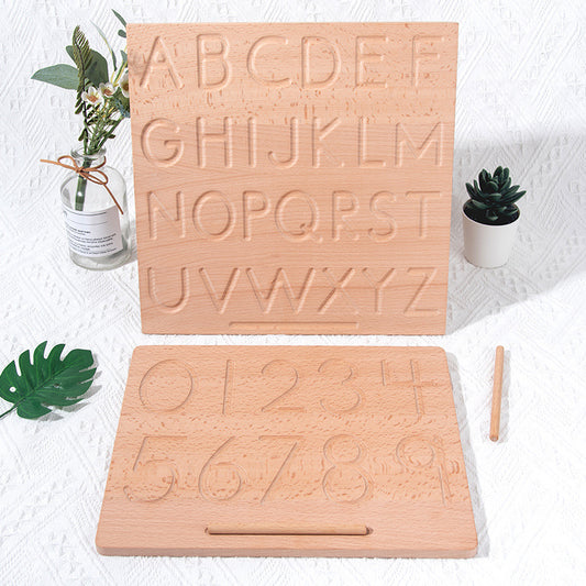 Montessori Wooden Alphabet Tracing Board (A–Z)