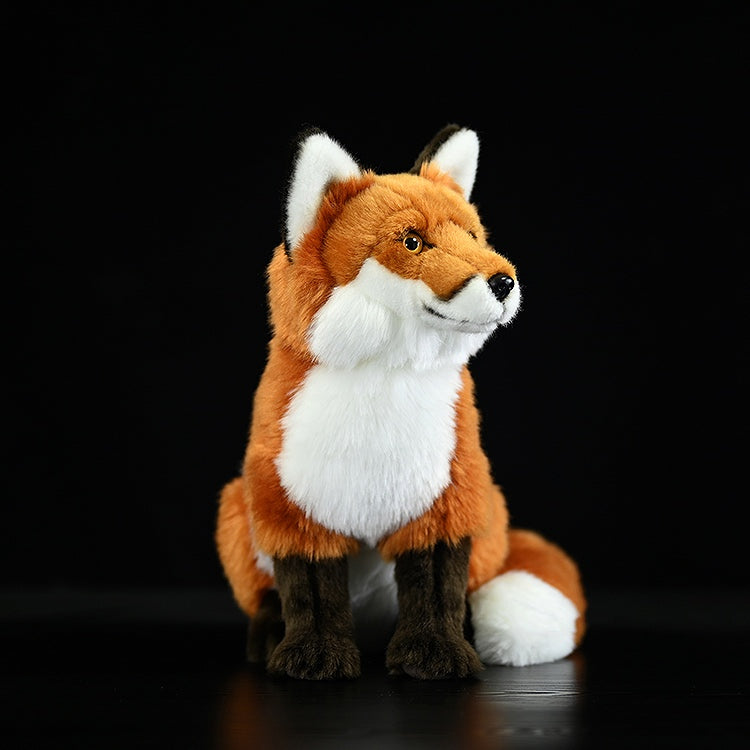 Realistic Red Arctic Fox Plush Toy – 27 cm Soft Cuddle Buddy