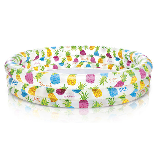 Kids Inflatable Paddling Pool 132×28 cm Pineapple Print