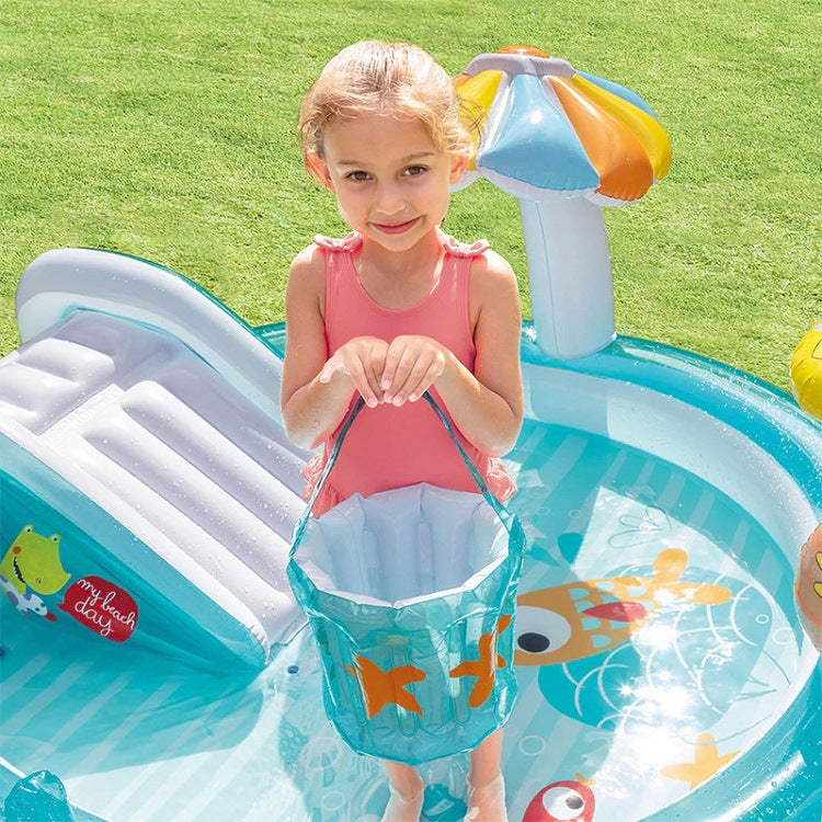 Kids Slide & Sprayer Inflatable Play Center – Backyard Water Fun