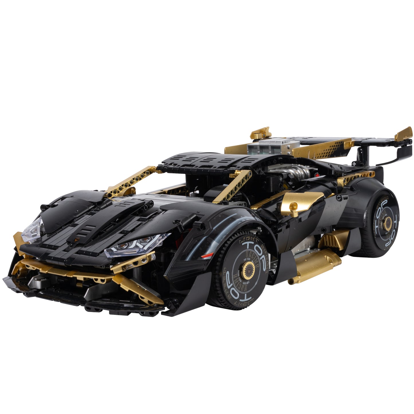 Black Gold Supercar Building Bricks Model, 2519 pcs
