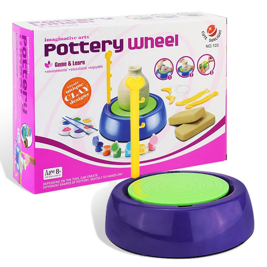 Children's Potter's Wheel Electric Toy Drawing Blank Pottery Clay Machine