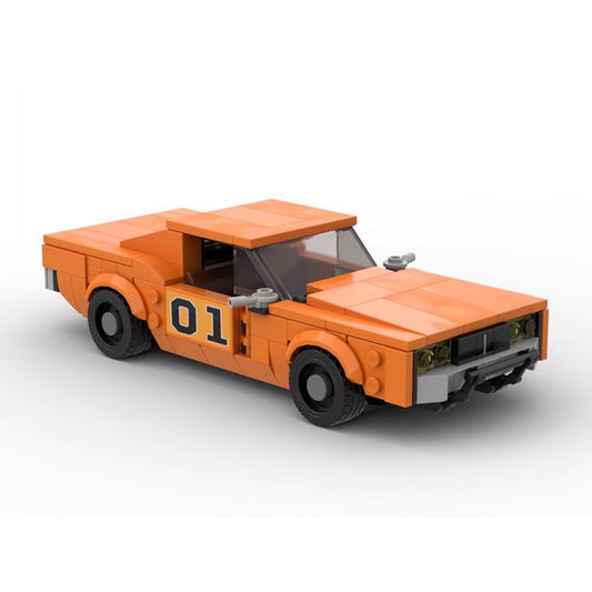 8-Stud Orange 01 Street Racer Building Blocks Set (326 pcs)