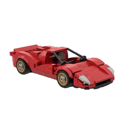 8-Stud Red Track Roadster Building Blocks Set (265 pcs