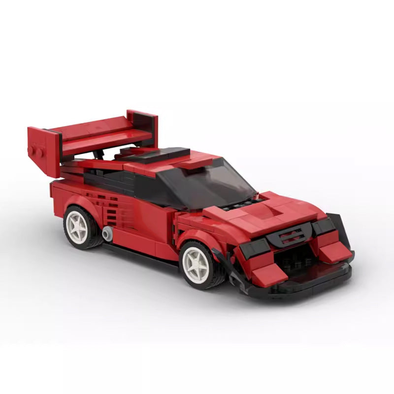 8-Stud Red Hillclimb Racer Building Blocks Set