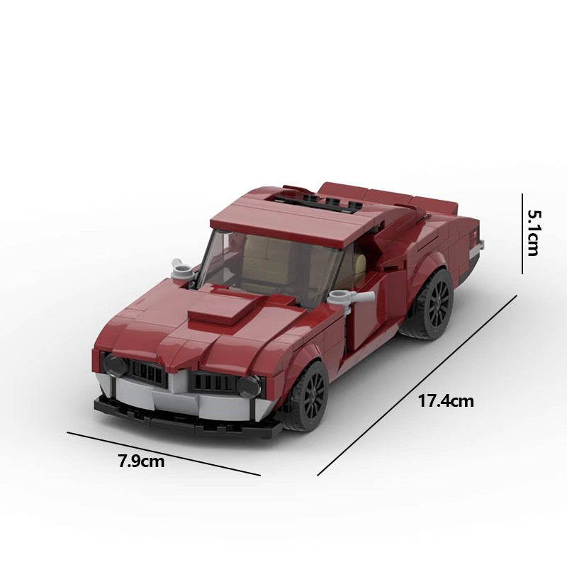 8-Stud Red Street Muscle Car Building Blocks Set (324 pcs)