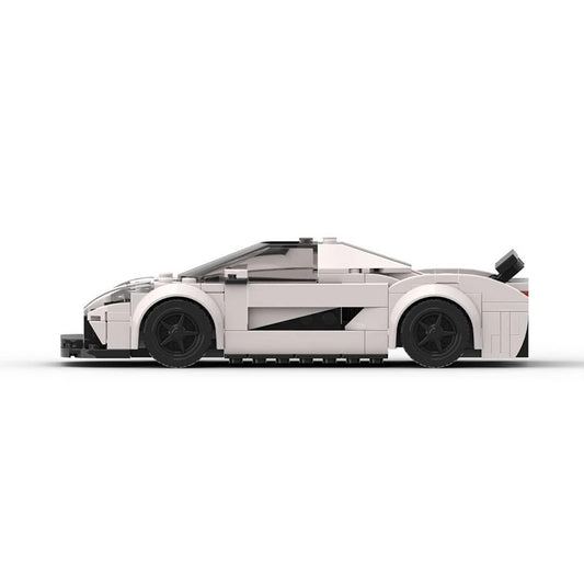 Regera-Style White Hypercar MOC Building Blocks Model (262 pcs, 8-Stud)
