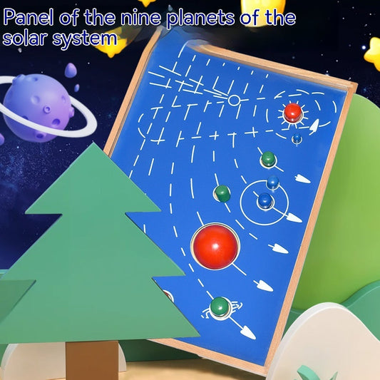 Montessori Solar System Wooden Board for Kids – 9 Planets or 8 Planets