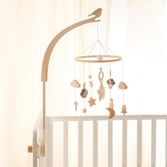 Wooden Bird Bed Bell Bracket To Appease Baby