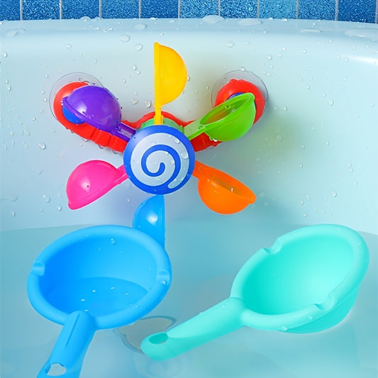Fun Bathtub Windmill Toy with Cups for Toddlers 18 Months+
