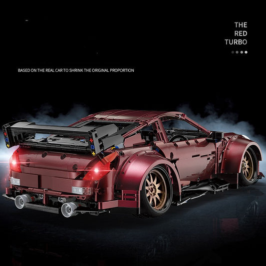 Red Turbo Sports Car Building Bricks Model, 2238 pcs