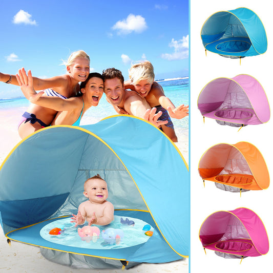 Pop-up Baby Beach Tent with Mini Pool and UPF 50+ Sun Shade
