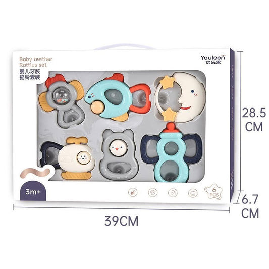 Baby Rattle & Teether Gift Sets for 3m+ sensory grasping toys