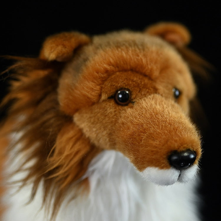 Realistic Sheltie Shepherd Dog Plush Doll - 29 cm