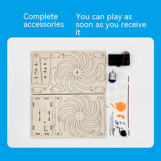 DIY Wooden Magic Window – Motorized Optical Illusion STEM Kit