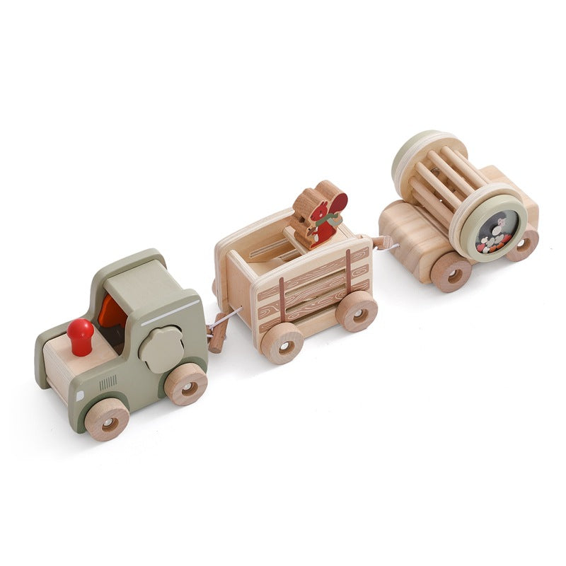 Wooden Early Education Train – Multi-Functional Shape Recognition Toy Set