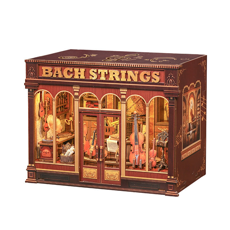 City Walk Bach Strings – DIY Book Nook Miniature with LED & Dust Cover