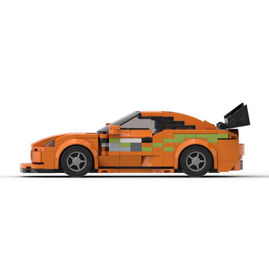 MK4 Supra-Style Speed Series Sports Car Building Blocks, Orange or Black