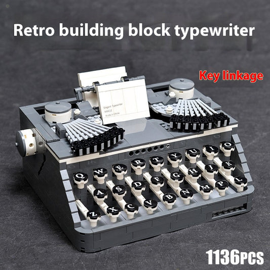 Retro Creative Building Blocks: Typewriter, Phone, Gramophone & More