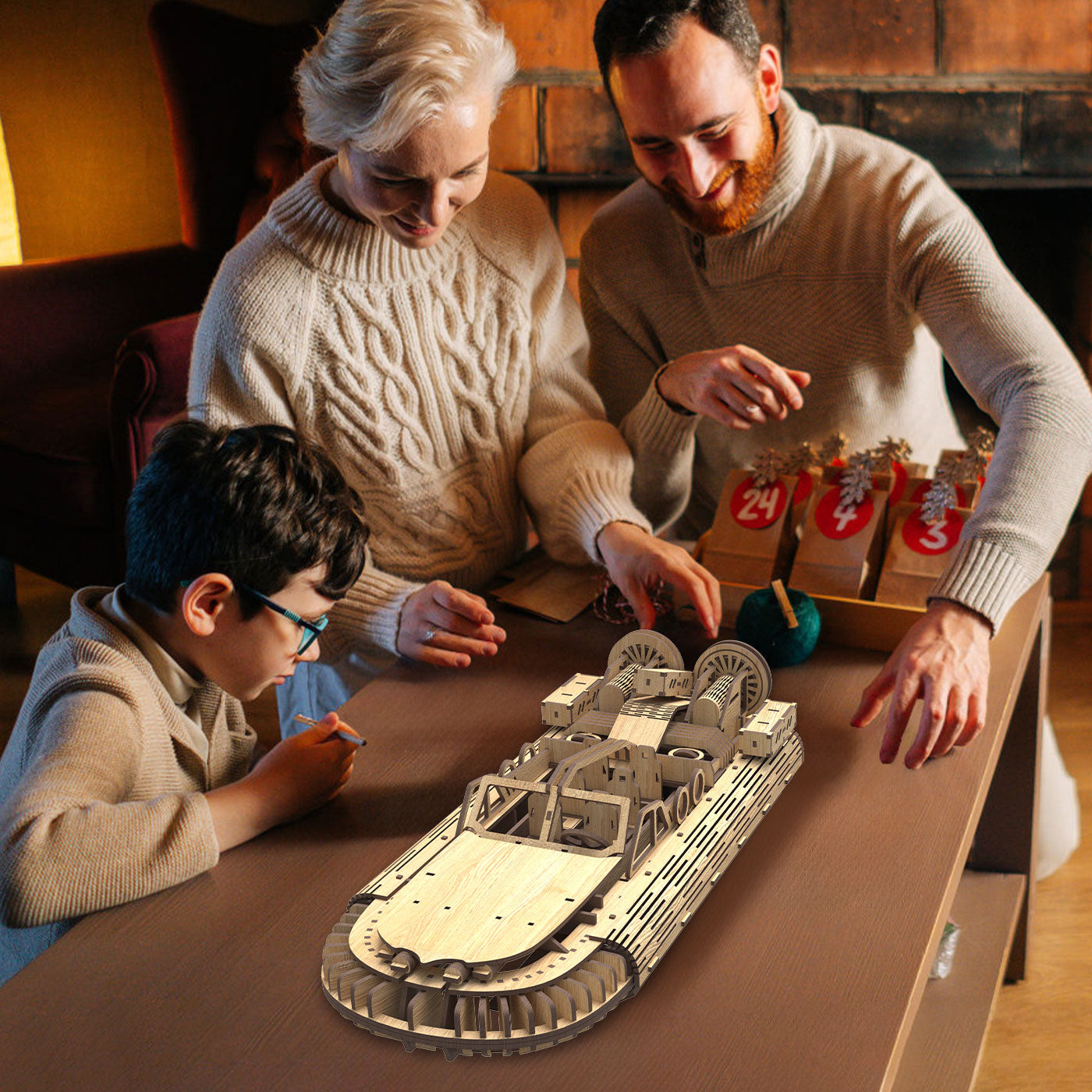 3D Wooden Puzzle – Speedboat – DIY Model Kit (Alan Gale Style)