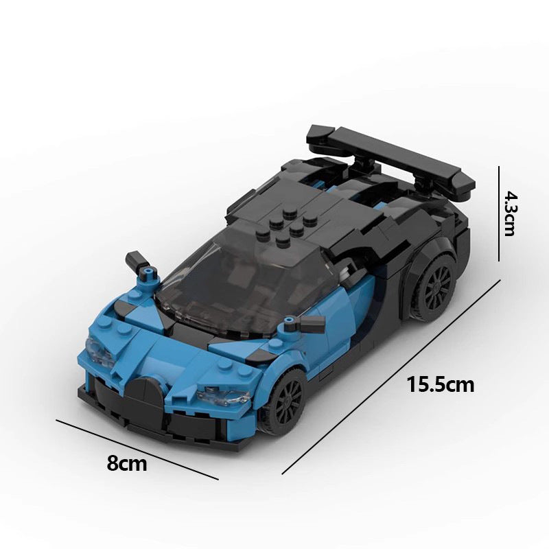 8-Stud Blue Hypercar Building Blocks Set (306 pcs)