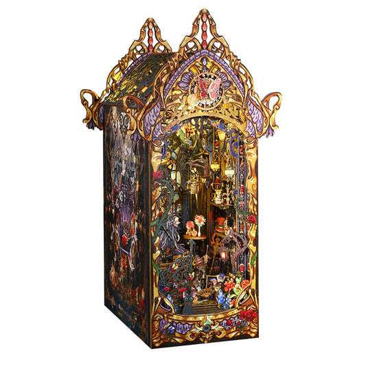 Quiet Night Rules Gothic Book Nook DIY Wooden 3D Kit with LED