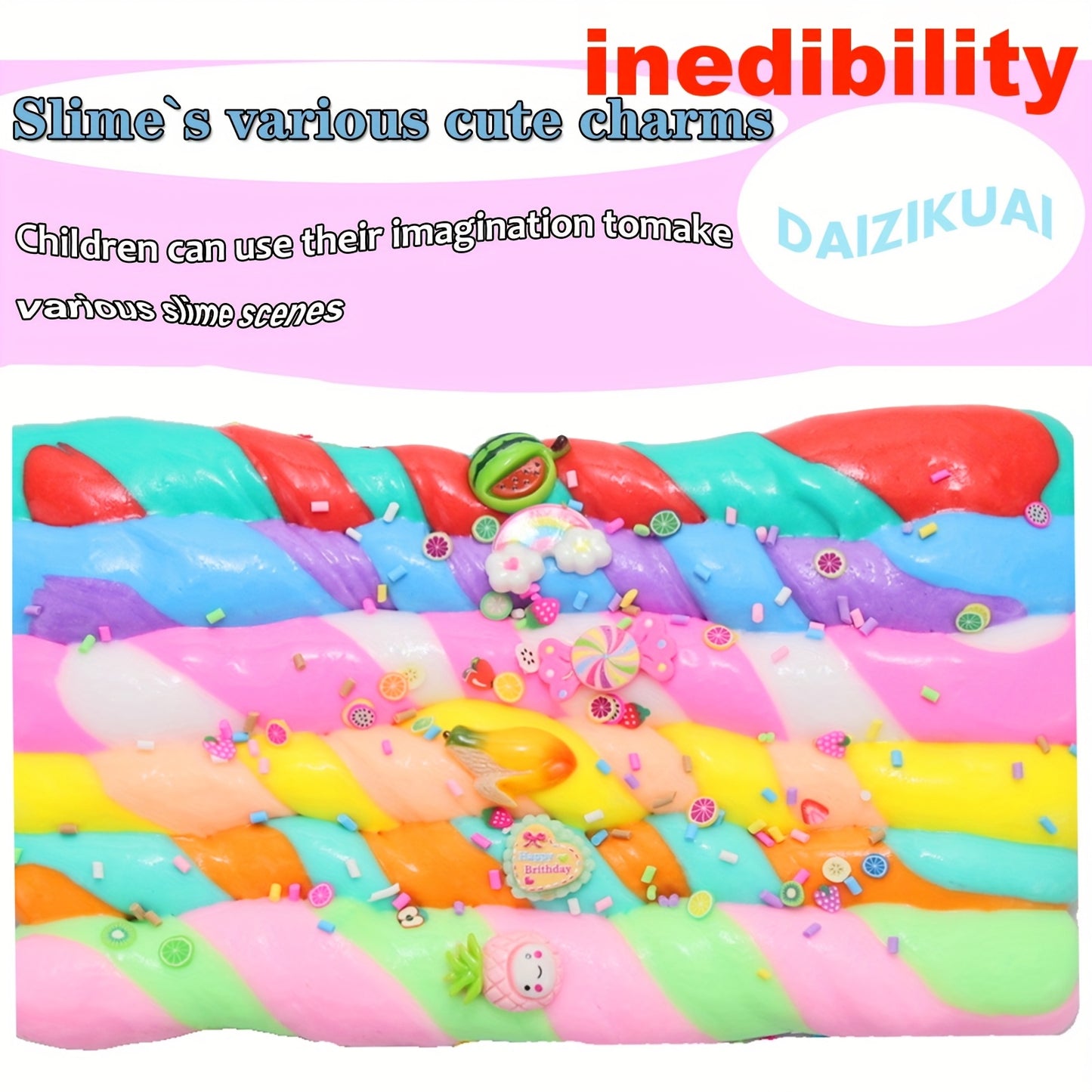 6-Cupcake Butter Slime Party Kit for Kids (Non Edible Sensory Toy)