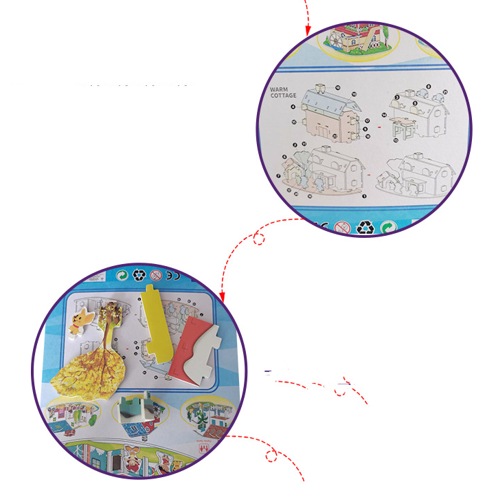 3D Paper Puzzle – Christmas House – DIY Model Kit