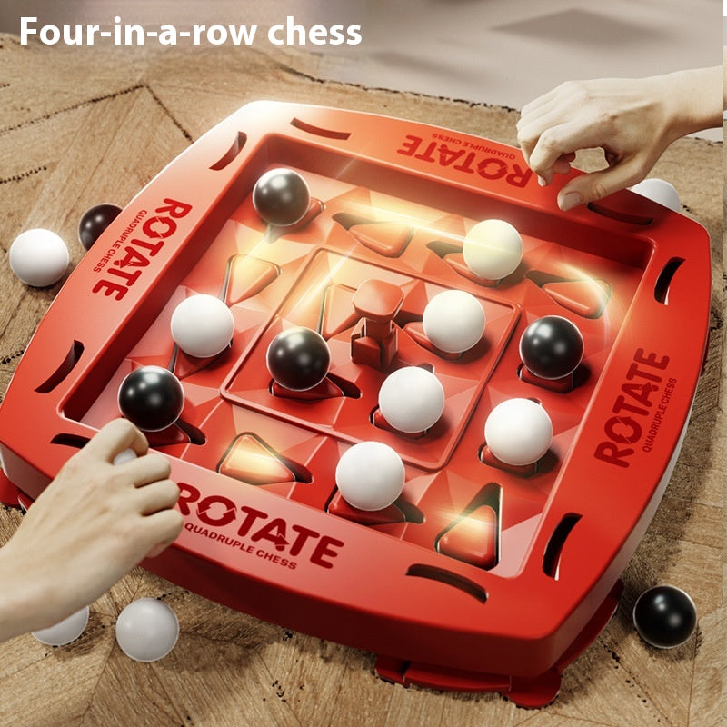 Track Logic Chess Rotating 4-in-a-Row Marble Game