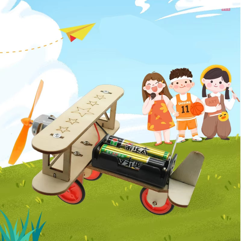 DIY Wooden Electric Airplane Kit – Kids STEM Propeller Glider