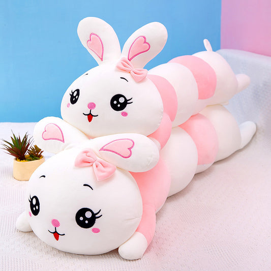 Puppy Rabbit Plush Toy Pillow – Soft Pink Body Pillow (70–150 cm)