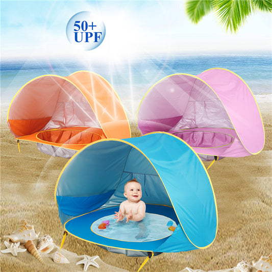 Pop-up Baby Beach Tent with Mini Pool and UPF 50+ Sun Shade