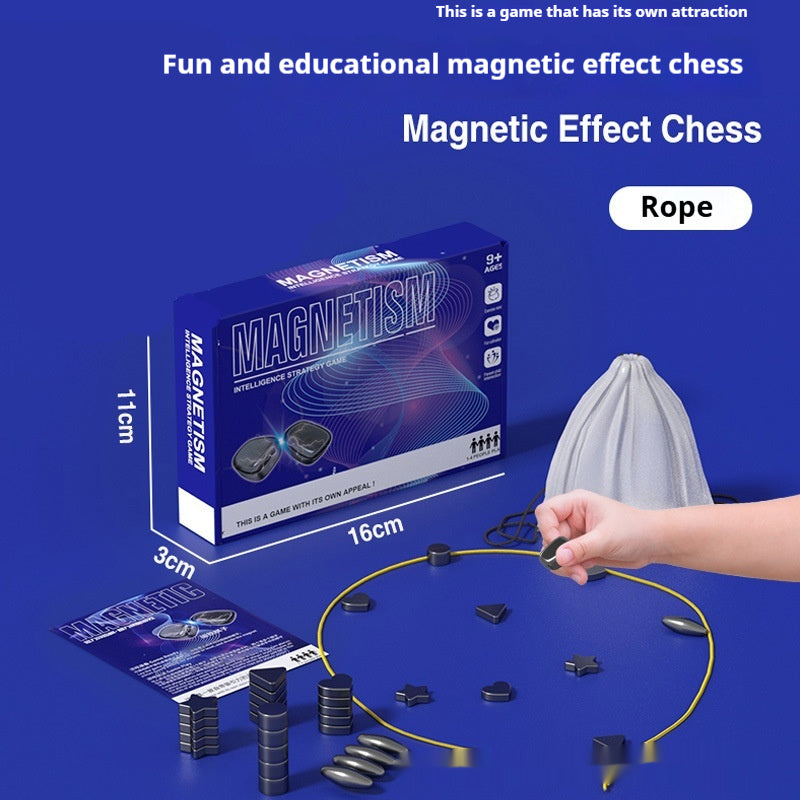 Magnetic Effect Chess Strategy Game (Rope or Sponge Board)