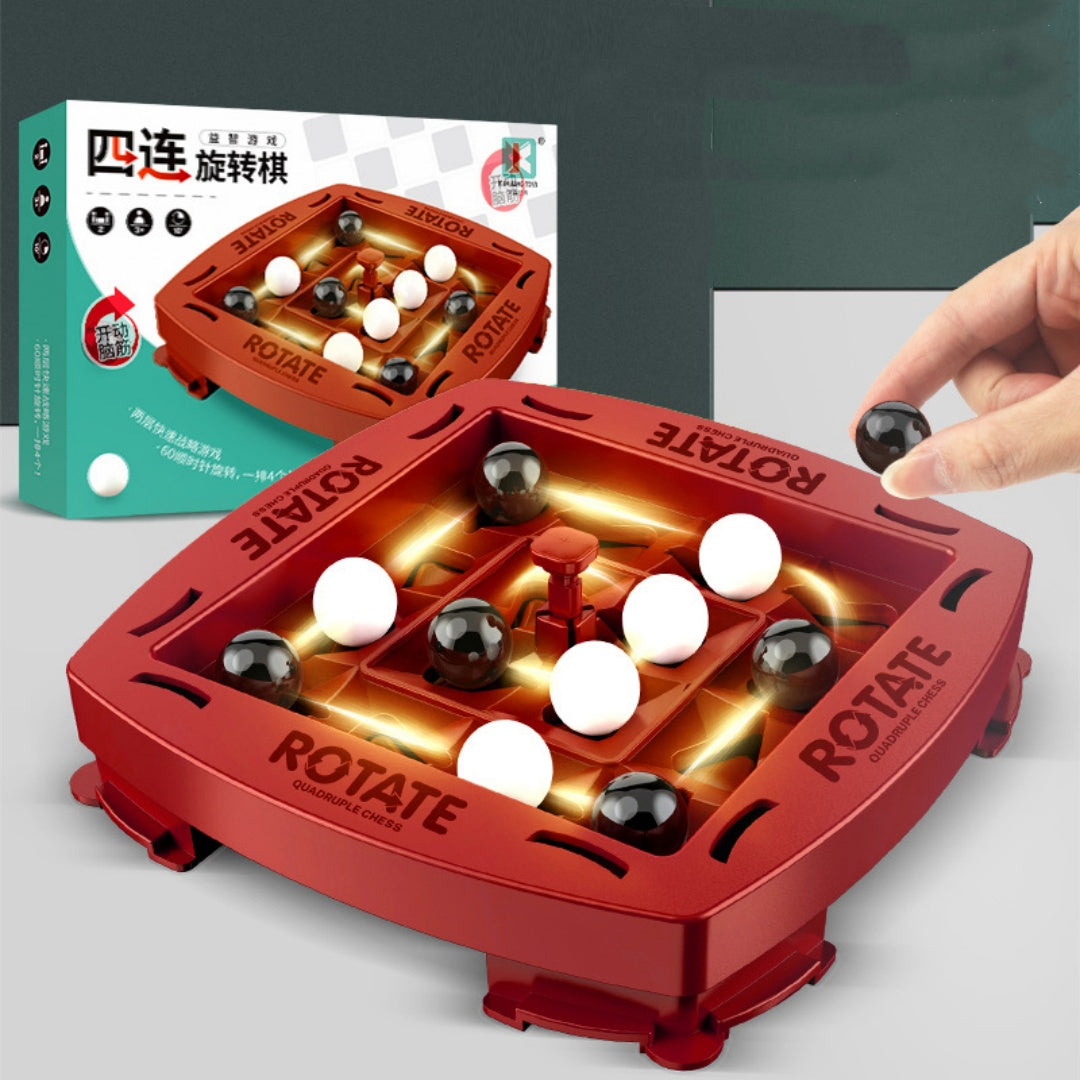 Track Logic Chess Rotating 4-in-a-Row Marble Game