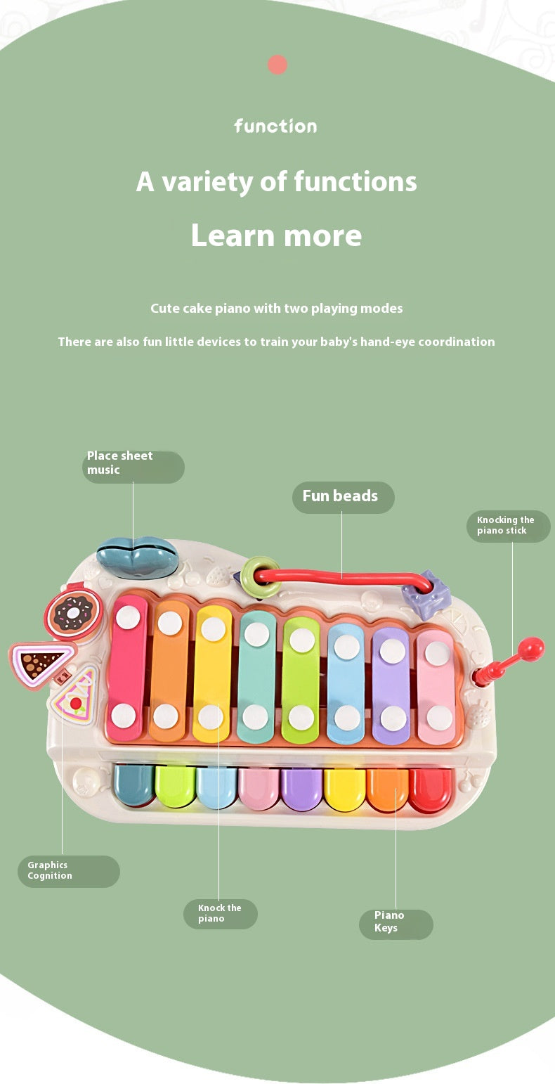 2-in-1 Baby Xylophone Piano – Educational Eight-Tone Toy