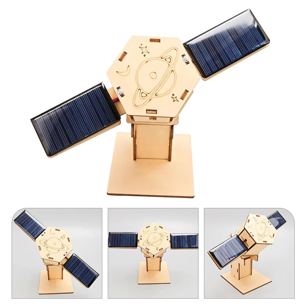DIY Solar Satellite – Wooden Space Model (STEM Power Toy)