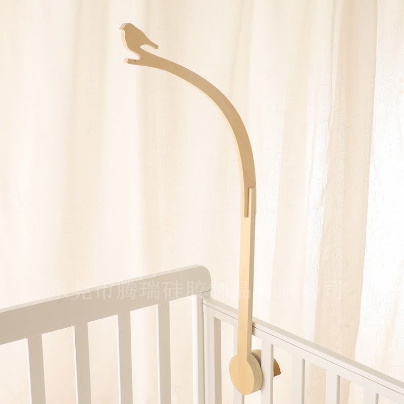 Wooden Bird Bed Bell Bracket To Appease Baby