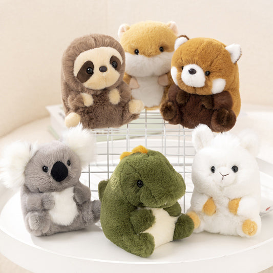 WOWO Animal Series Mini Plush – Alpaca, Koala, Hamster, Red Panda, Sloth, Dinosaur (14/20/30 cm)