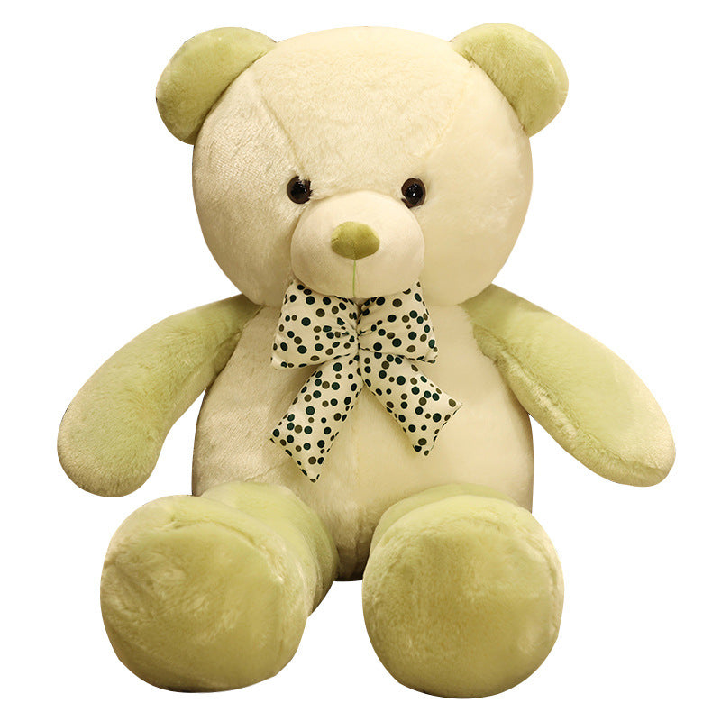 Two-Tone Candy Color Bow-Tie Teddy Bear Plush Toy (60–160 cm)
