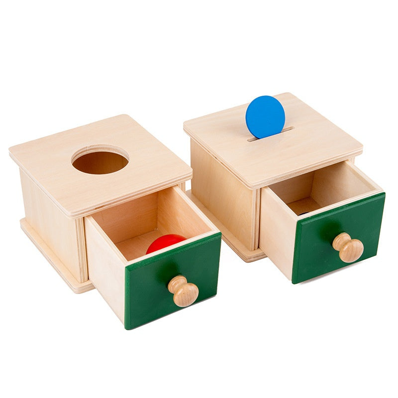 Early Education Montessori Coin Box Drawer Game for Babies