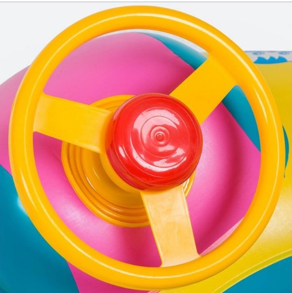 Baby Pool Float with Canopy & Steering Wheel (73×64×38 cm)
