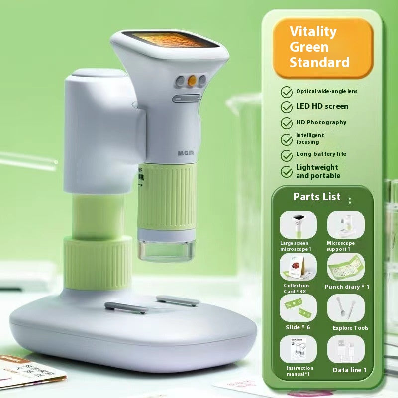 Kids Digital Microscope with HD Screen – Portable 1000× STEM Microscope