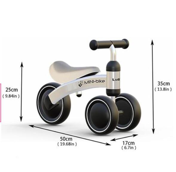 Mini Balance Bike for Toddlers – Carbon Steel Frame, Silent EVA Wheels