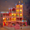 Five-Story Princess Dollhouse Playset - 16 Rooms, 374 pcs