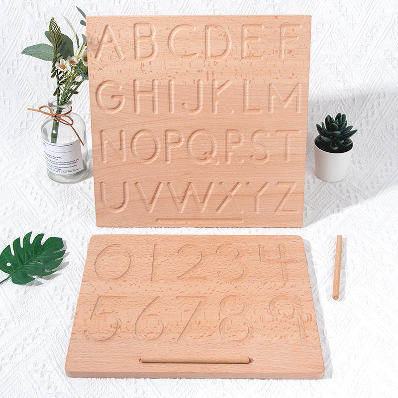 Montessori Wooden Alphabet Tracing Board (A–Z)