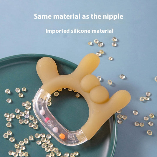 Baby Silicone Rattle Teether 3+ Months | BPA-Free, Chill-Safe