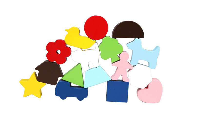 Wooden Tactile Training Box – Touch & Guess Shape Game