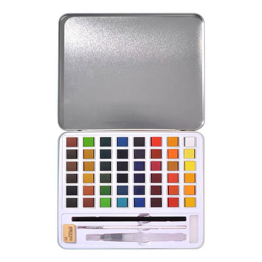 Pearlescent Solid Watercolor Paint Set: Portable 12/36/48 Colors
