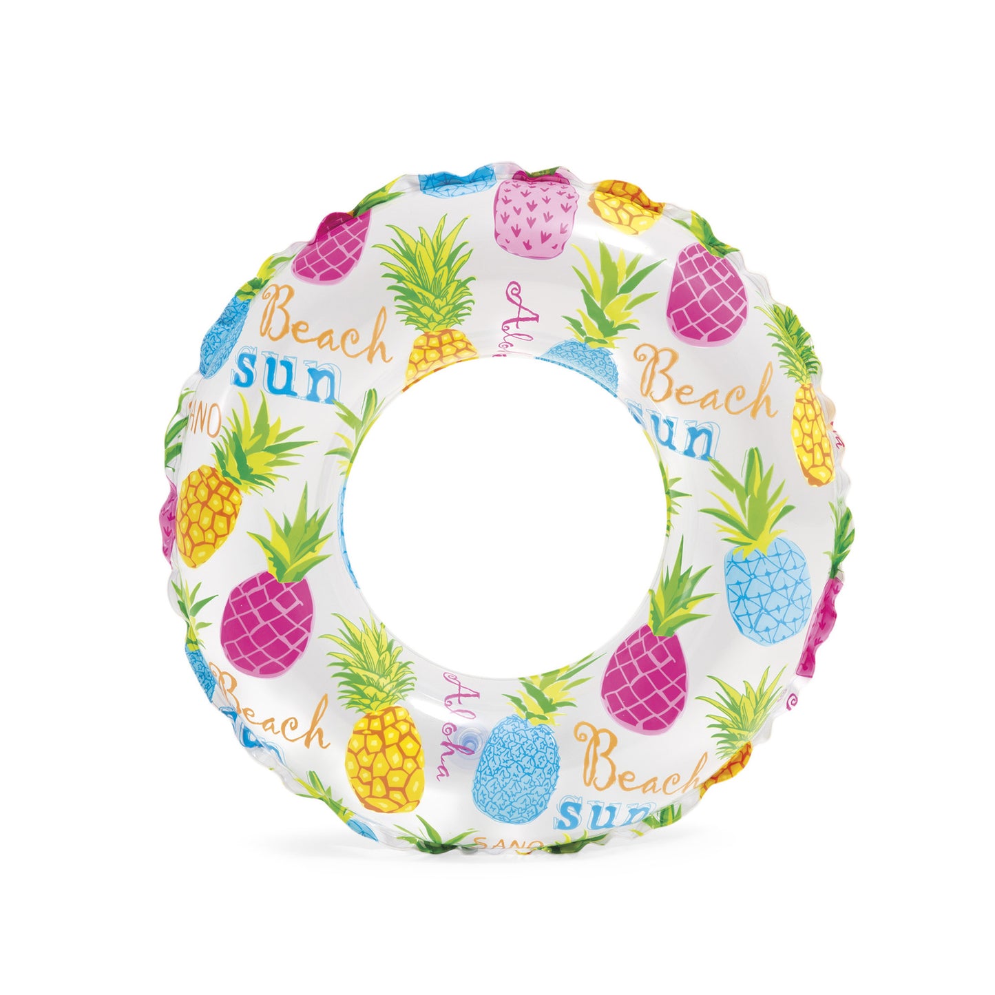 Kids Inflatable Paddling Pool 132×28 cm Pineapple Print